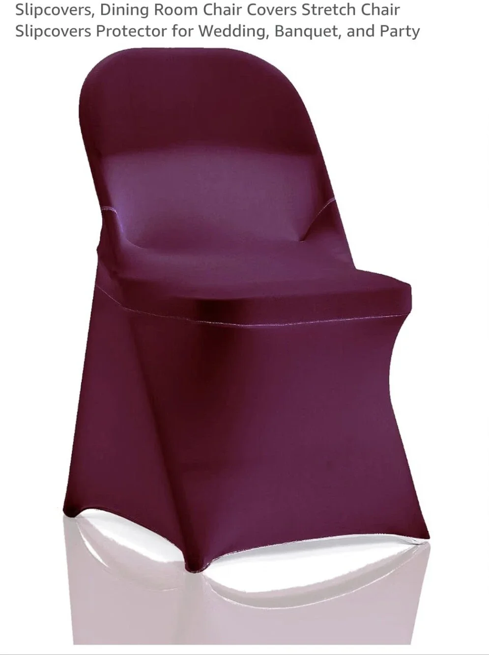 5 Used Once Stretch Chair Slipcovers - Eggplant Color